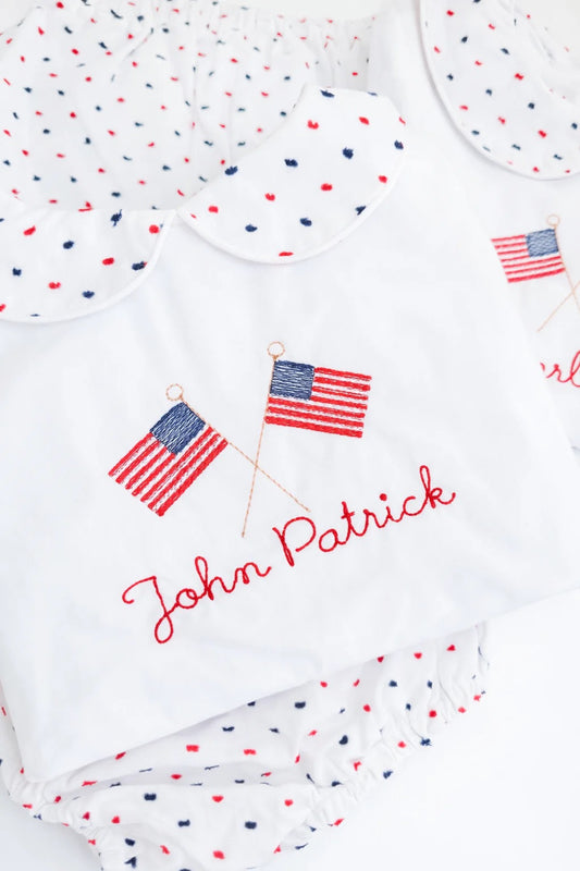 Boys Swiss Dot Short Set - Preorder (ship mid-late May)