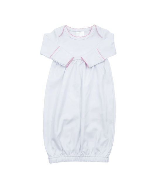 Essentials Picot Trimmed Gown with flat front