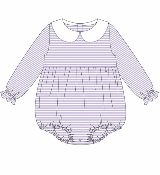 Girls Long Sleeve Bubble with Peter Pan Collar