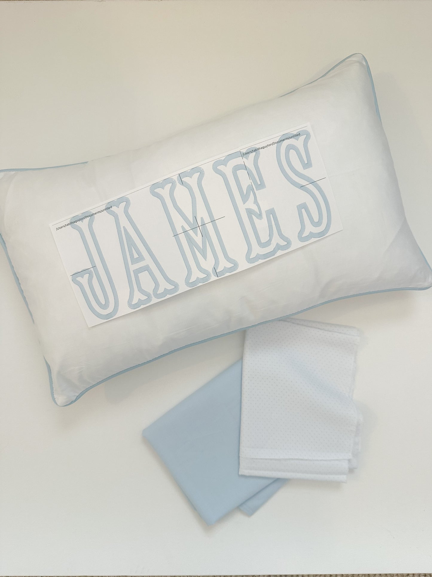 Piped Trim Nursery Pillow