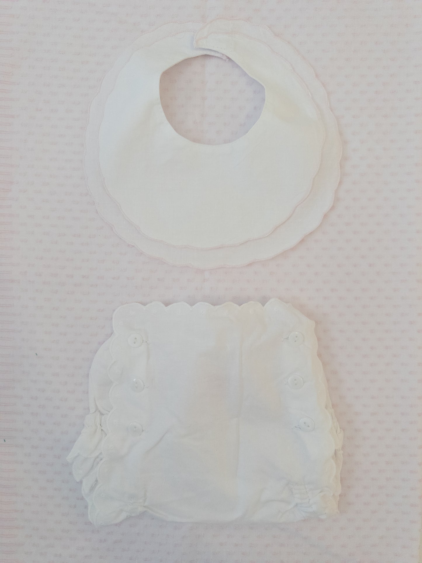 Scallop edge diaper cover