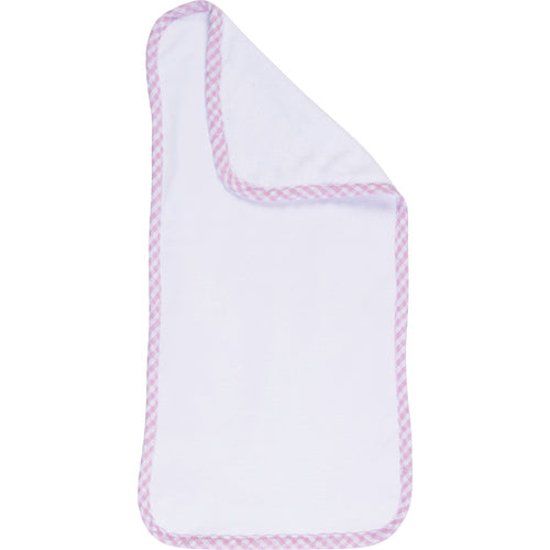 Gingham Trimmed Burp Cloth