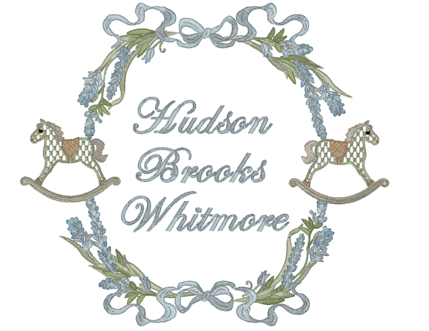 The Hudson's Horses Boy Newborn Announcement Banner