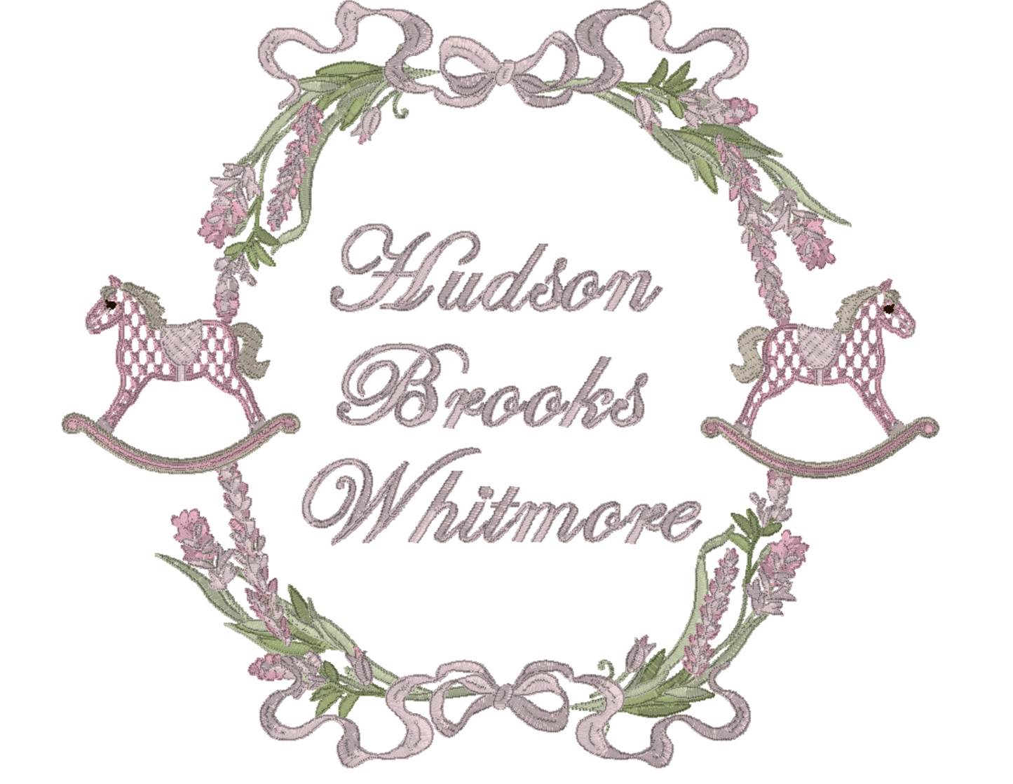 The Hudson's Horses Girl Newborn Announcement Banner