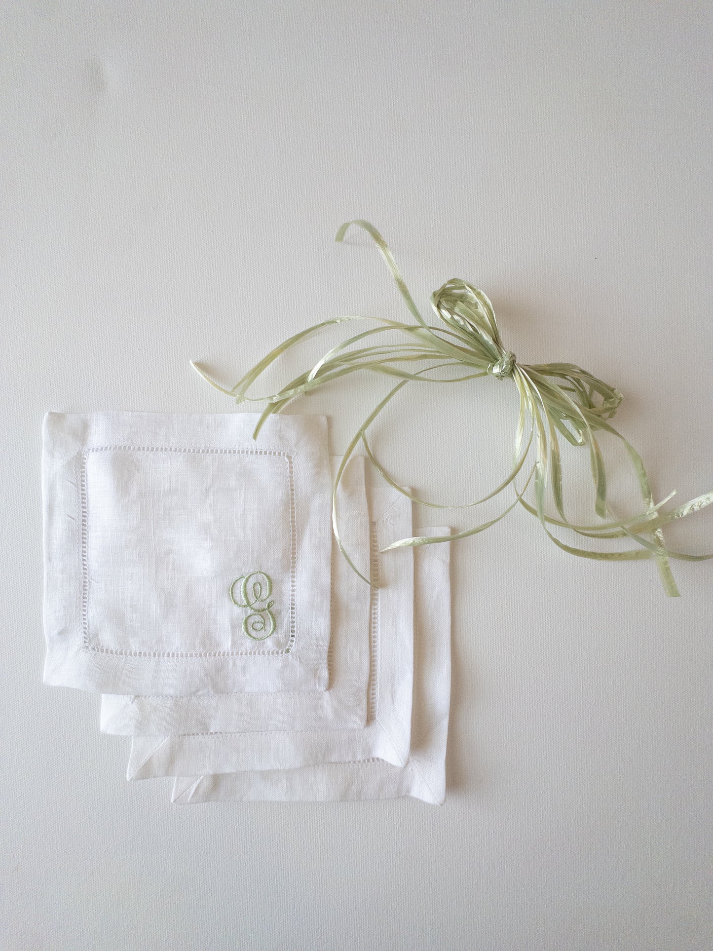 Linen Hemstitch Cocktail Napkins