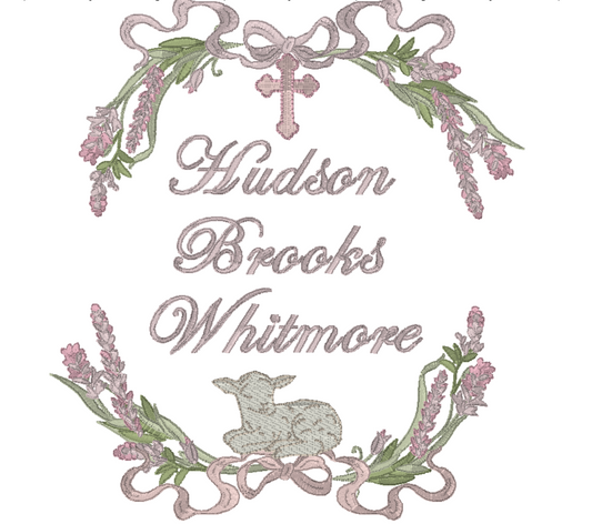 The Bless this Child Girl Newborn Announcement Banner