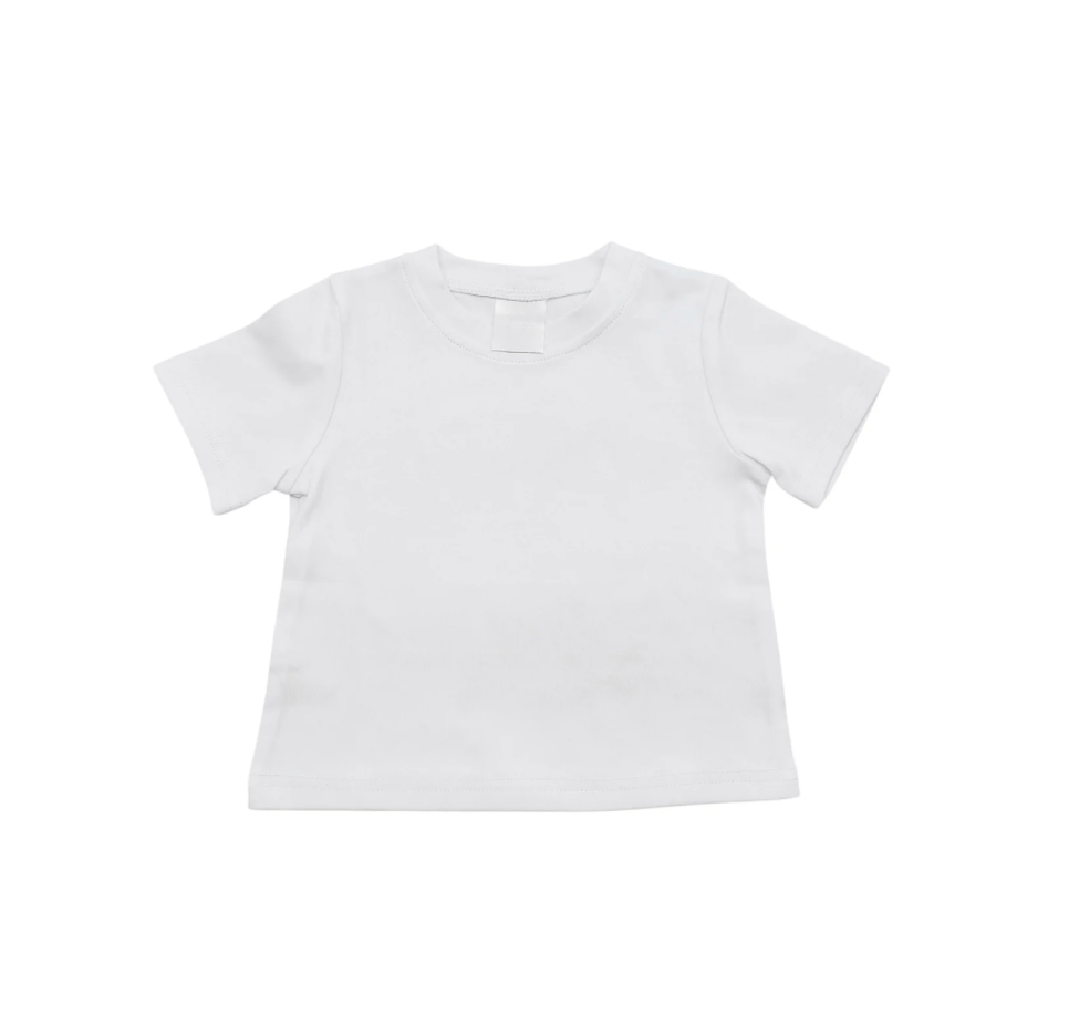 White Airplane Tee in Blue & Green Colorway