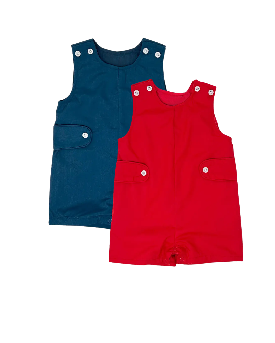 Woven Jon Jon with Side Button Tabs