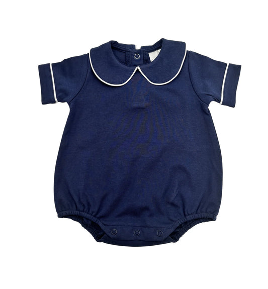 Boys Short Sleeve Peter Pan Collar Bubble