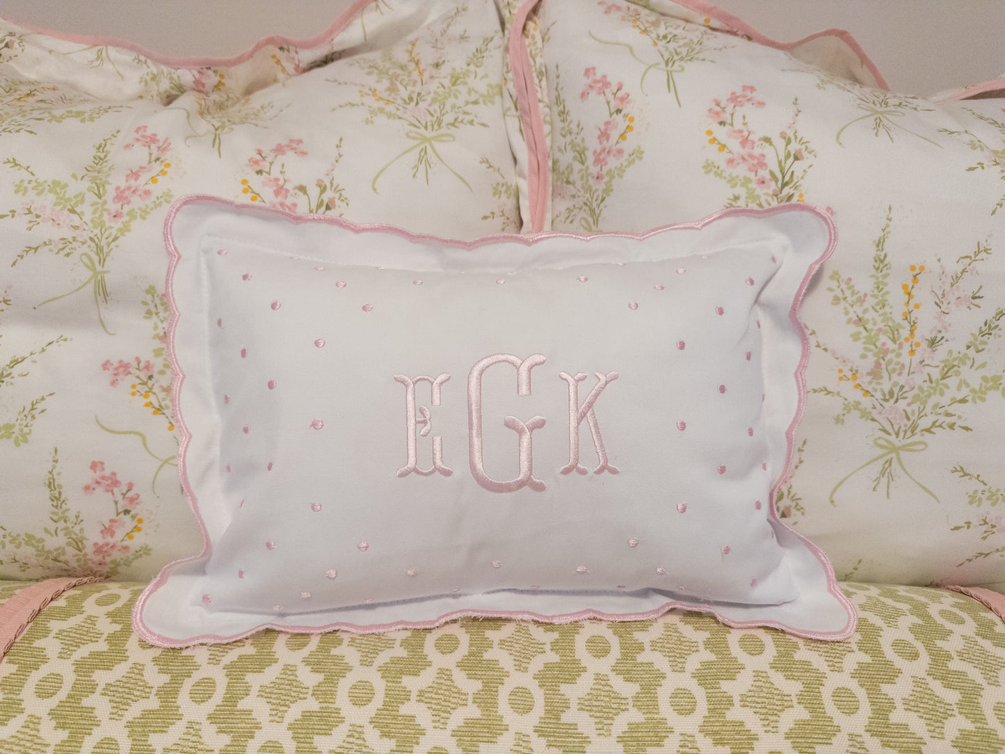 The Ellis Scallop Dot Nursery Pillow