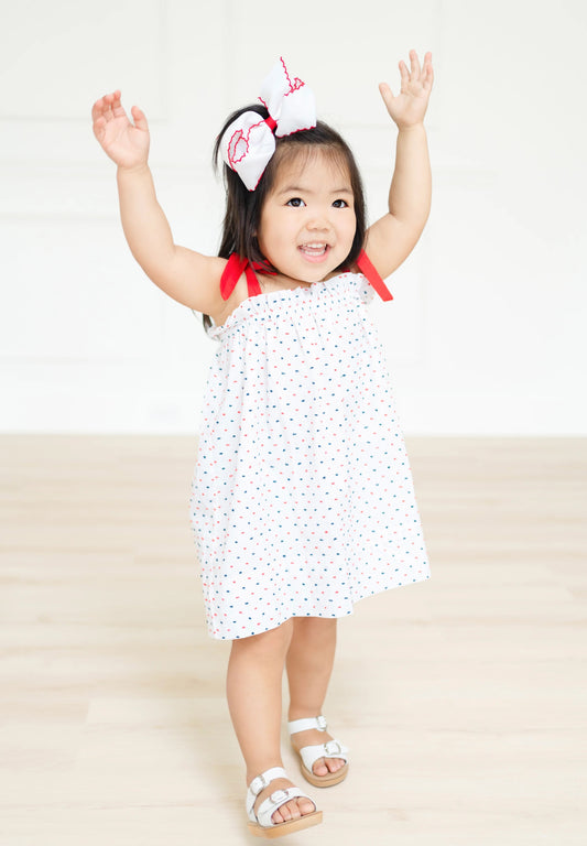 Girls Swiss Dot Dress - Preorder (ship mid-late May)