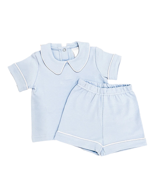 Peter Pan Shirt with Short Set