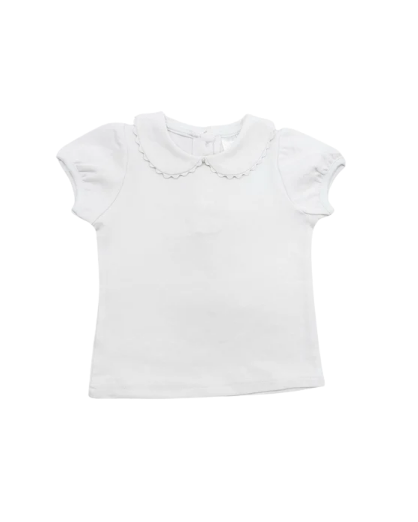 Girls Short Sleeve Shirt with Peter Pan Collar