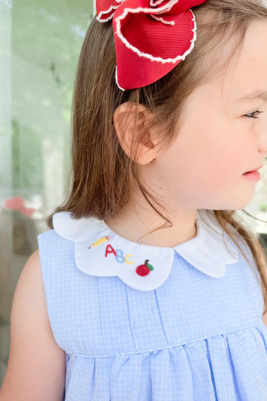 Girls ABC Collar Dress Preorder (ships mid July)