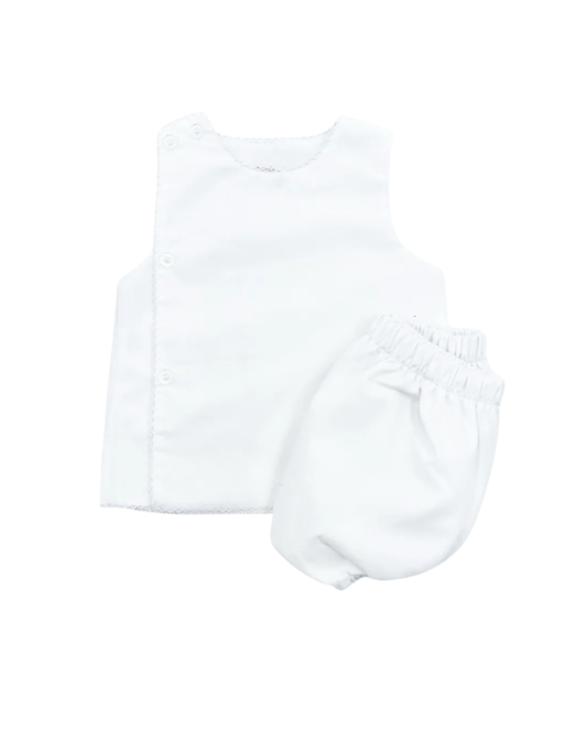 Side Button Woven Diaper Set