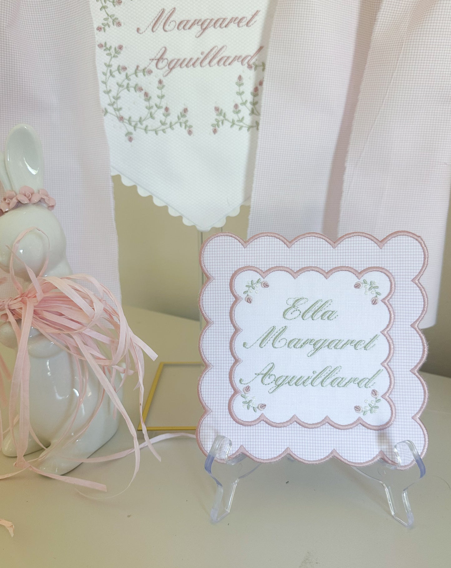 Appliqué Bassinet Name Card