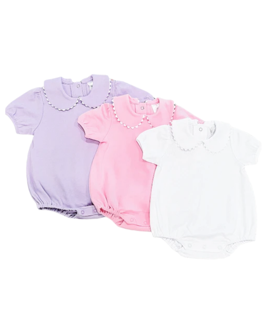 Seasonal Designs : Girls Short Sleeve Bubble with Peter Pan Collar