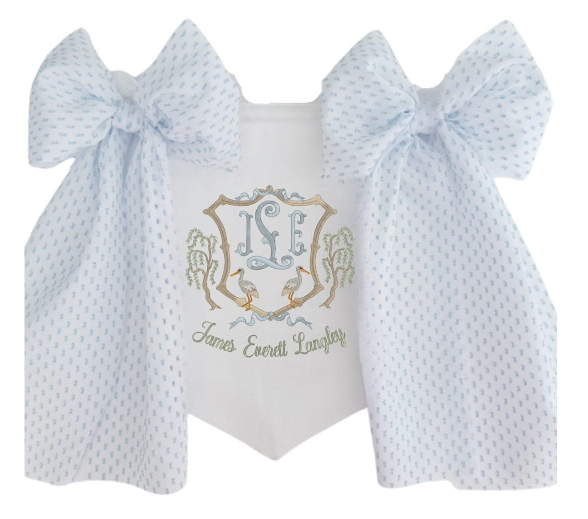 The Chinoiserie Crane Newborn Announcement Banner