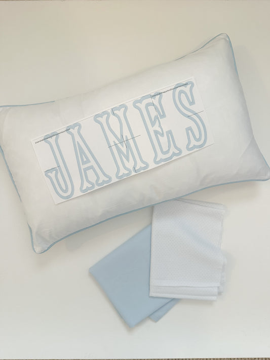 Piped Trim Nursery Pillow