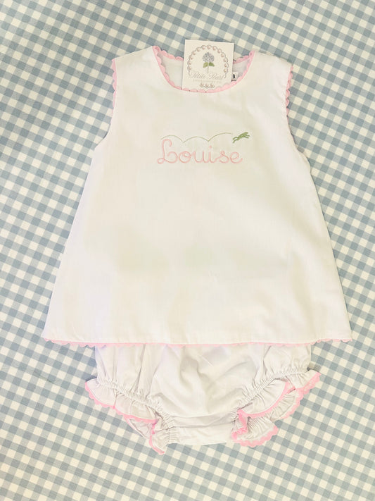 Ricrac Trimmed Diaper Set