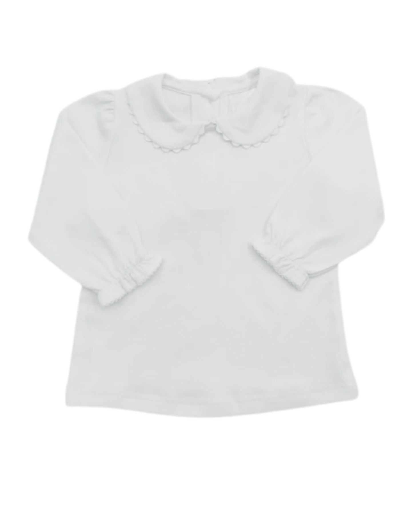 Girls Long Sleeve Shirt with Peter Pan Collar