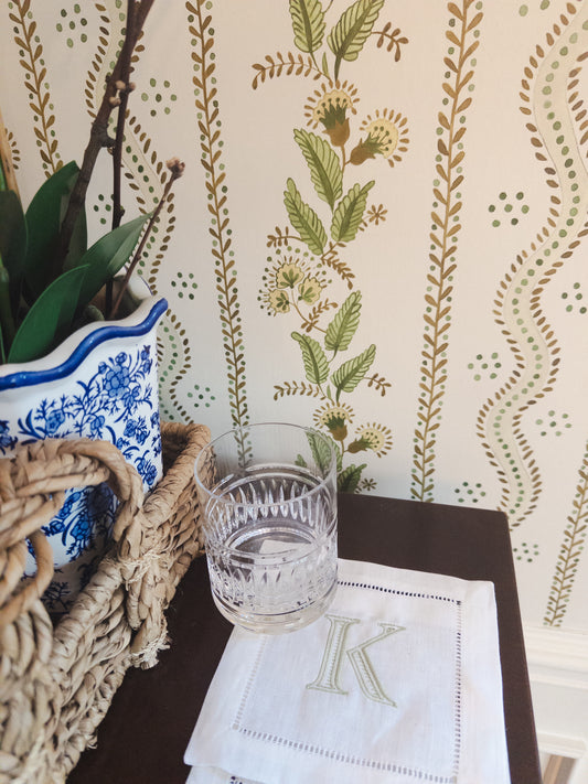 Linen Hemstitch Cocktail Napkins