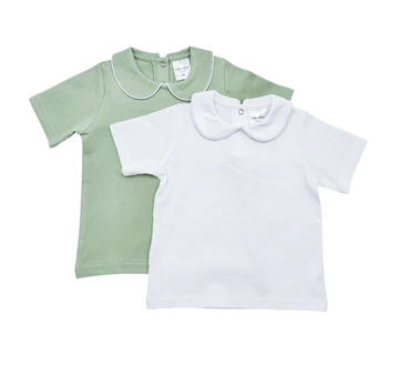 Boy's Short Sleeve Knit Peter Pan Shirt Bundle