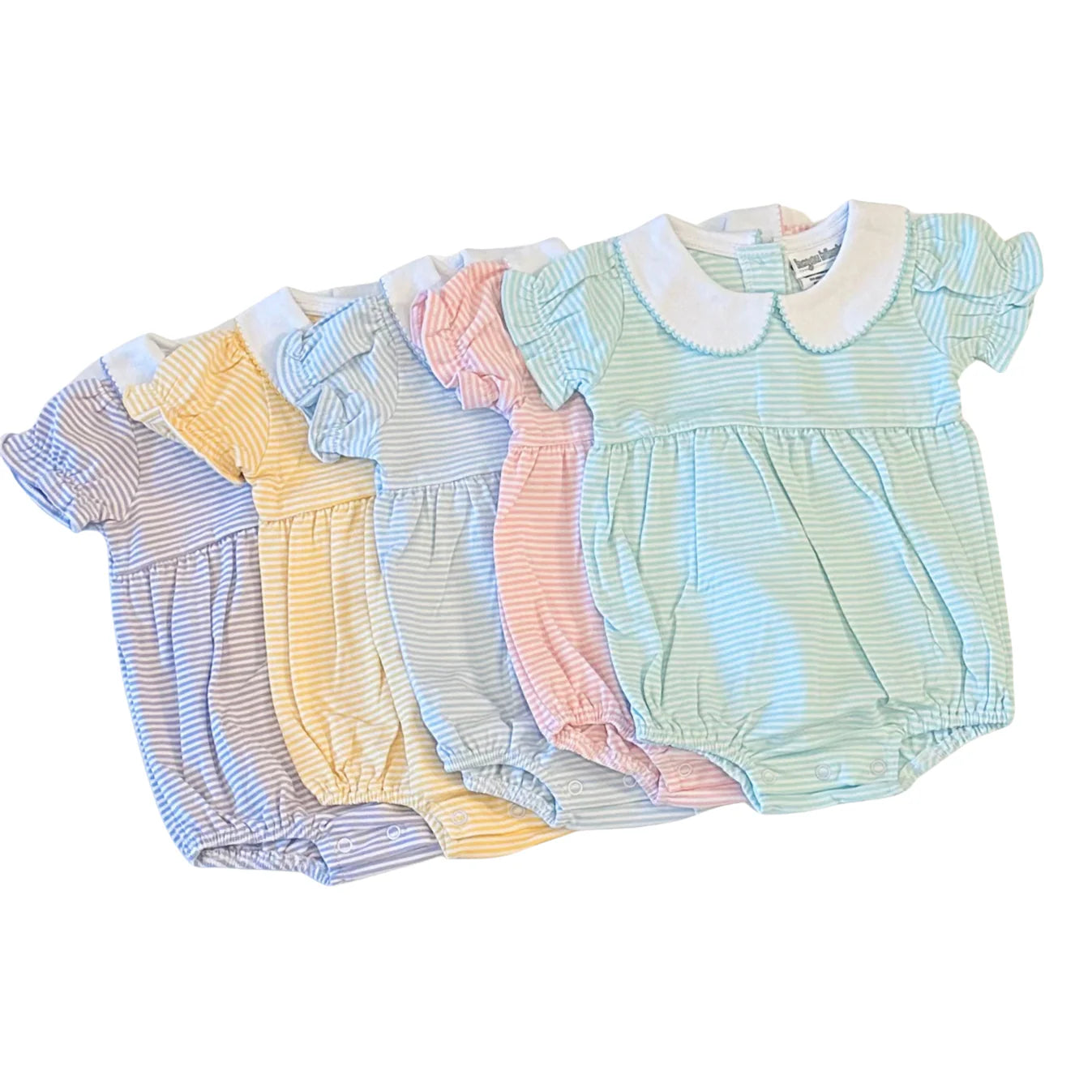 Striped Knit Bubble with Peter Pan Collar