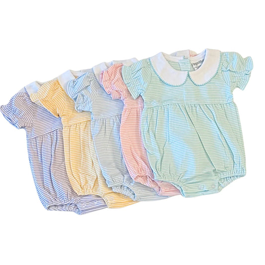 Seasonal Designs: Striped Knit Bubble w/ Peter Pan Collar