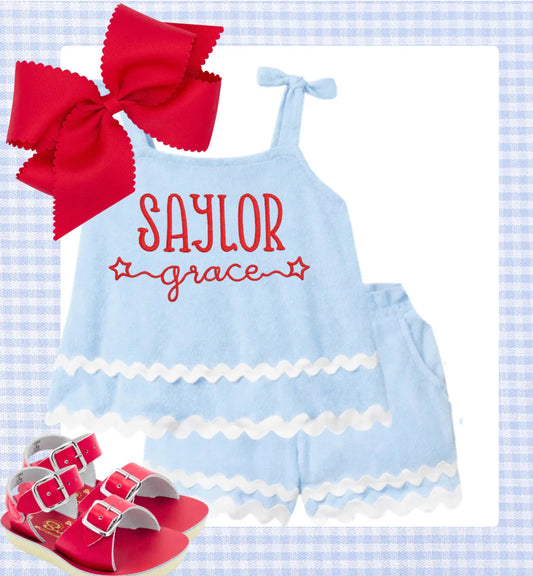 Girls Terry Short Set - Preorder (ship mid-late May)