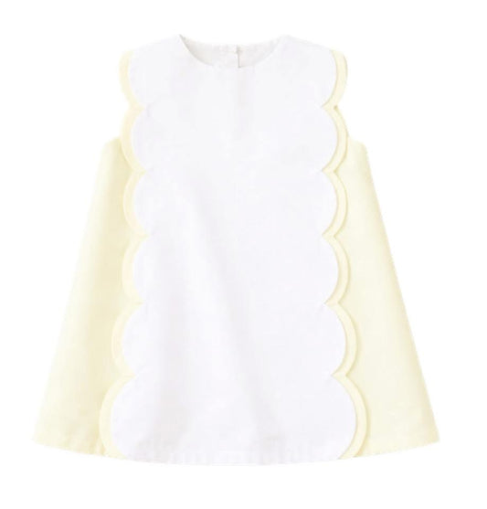 Girls Yellow Scallop Dress Preorder (ships mid July)