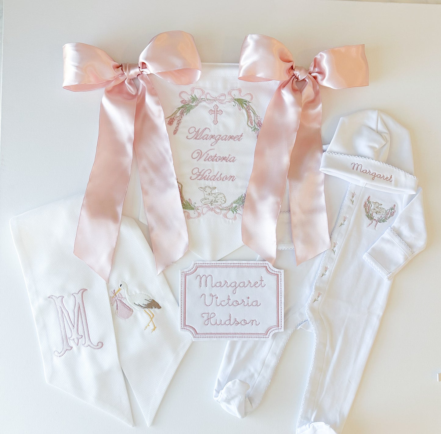 The Bless this Child Girl Newborn Announcement Banner