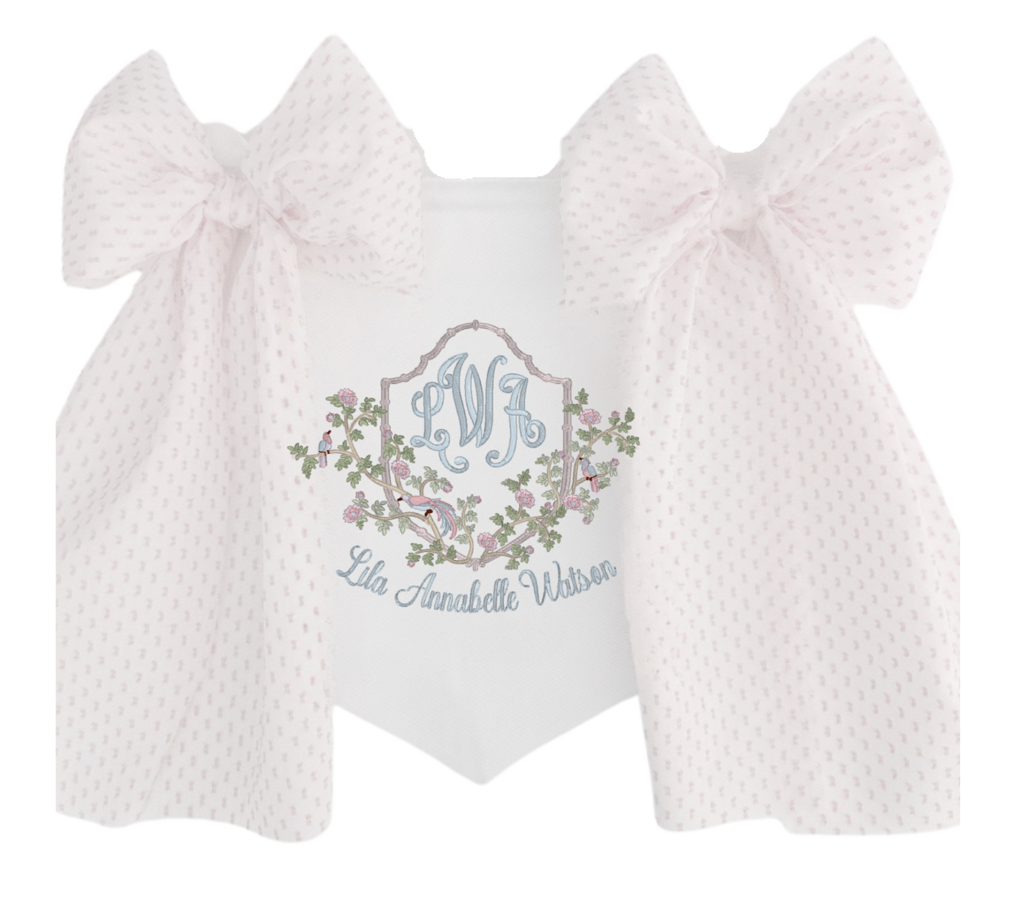 The Chinoiserie Rose Newborn Announcement Banner