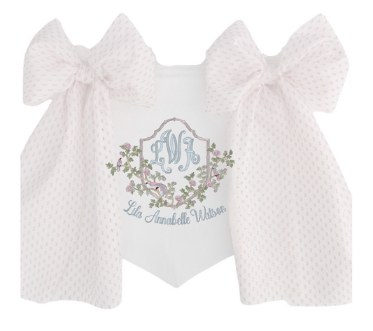 The Chinoiserie Rose Newborn Announcement Banner
