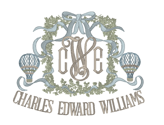 The Up & Away (boy & girl)  Newborn Announcement Banner