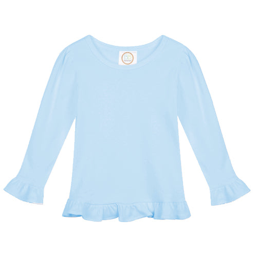 Long Sleeve Ruffle Hem Shirt