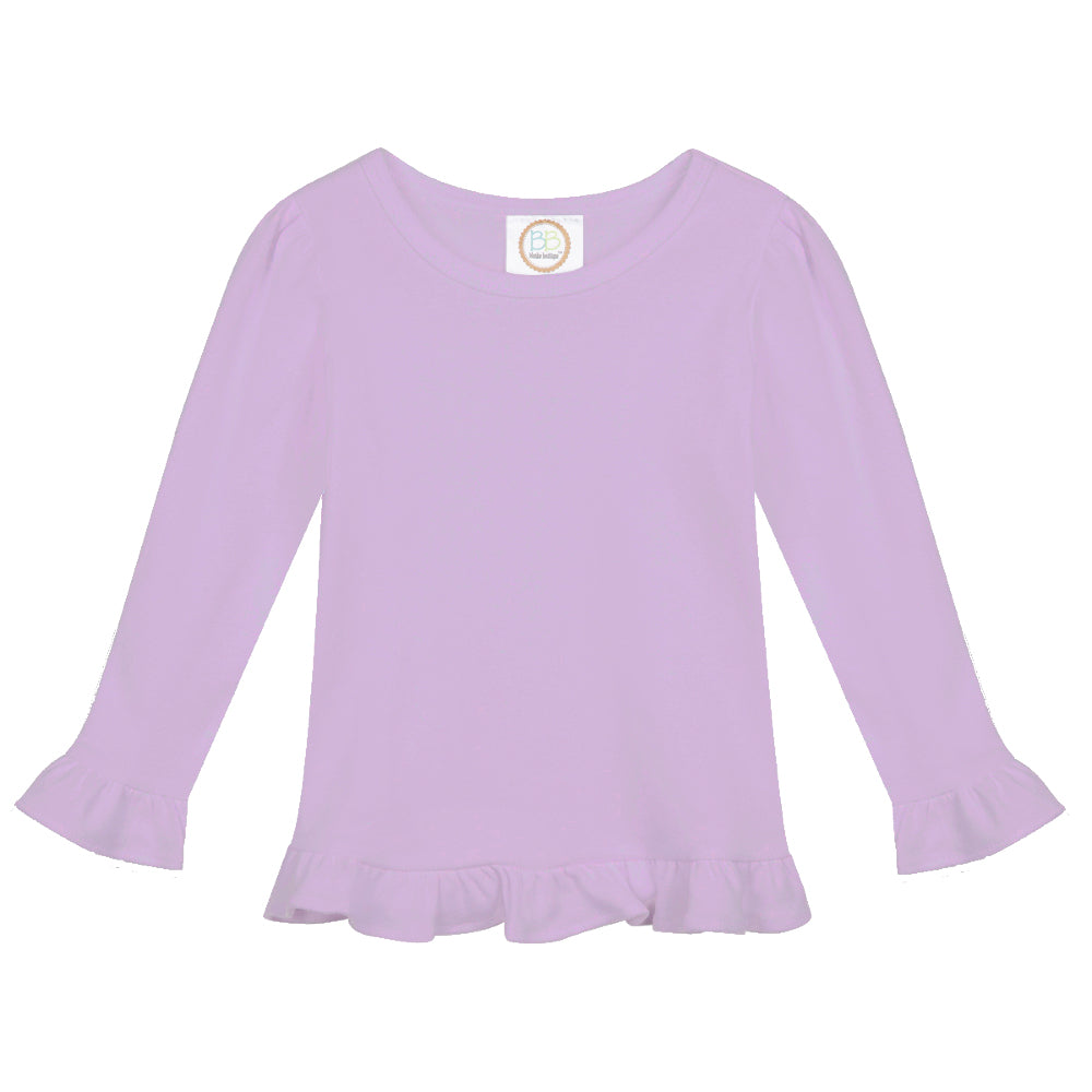Long Sleeve Ruffle Hem Shirt