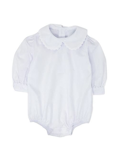 Girls Woven Long Sleeve Peter Pan Bubble